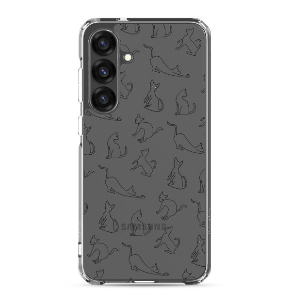 Cat Outline Samsung Clear Case