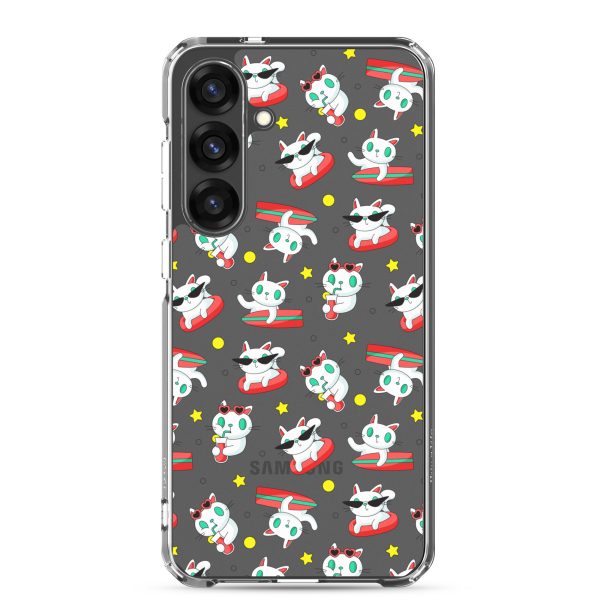 clear-case-for-samsung-samsung-galaxy-s25-plus-case-on-phone-6a1e7bb38178e.jpg Cat Surfing Samsung Clear Case