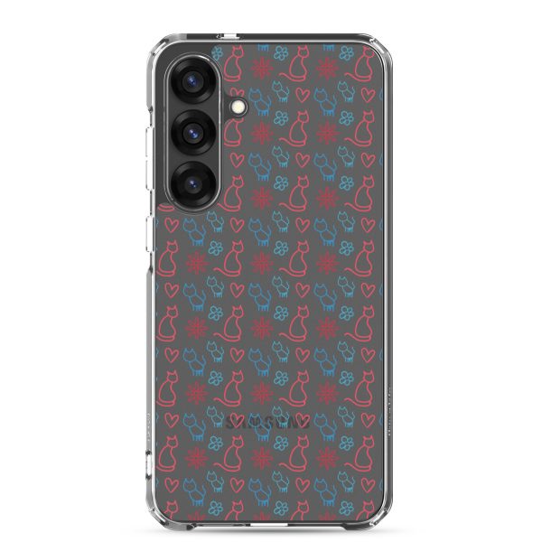 clear-case-for-samsung-samsung-galaxy-s25-plus-case-on-phone-6a1e7c00685d5.jpg Cats and Flowers Doodle Samsung Clear Case