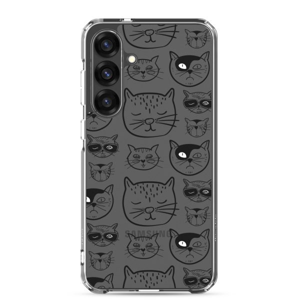 Cartoonish Cat Samsung Clear Case