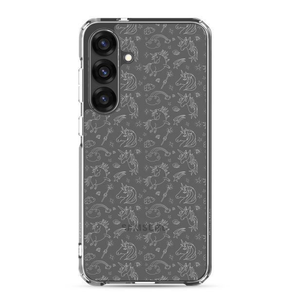 Illustrated Unicorn Samsung Clear Case