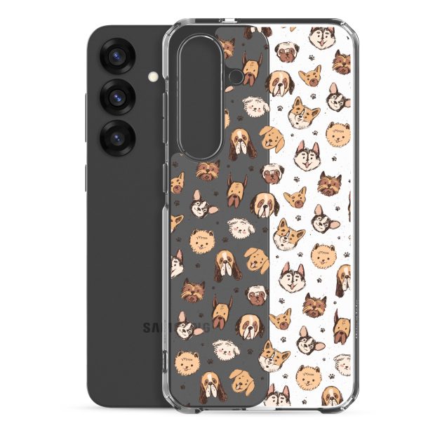 Cute Dog Breeds Samsung Clear Case