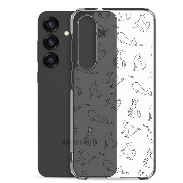 Cat Outline Samsung Clear Case
