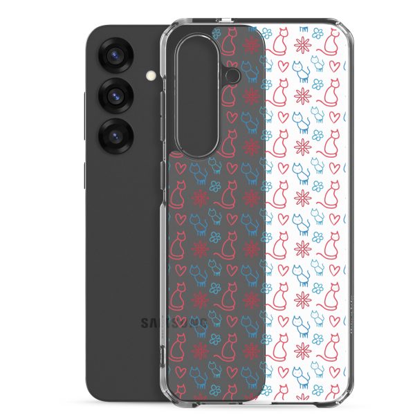 clear-case-for-samsung-samsung-galaxy-s25-plus-case-with-phone-6a1e7c0068649.jpg Cats and Flowers Doodle Samsung Clear Case
