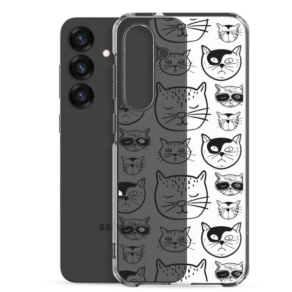 Cartoonish Cat Samsung Clear Case