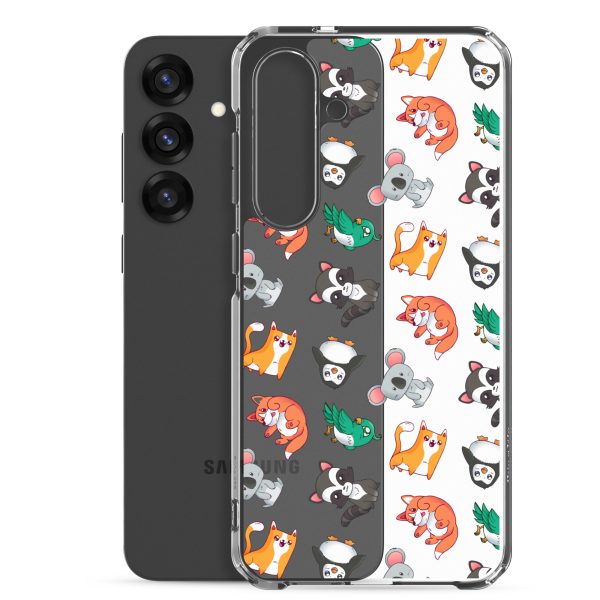 Cute Cartoon Animals Samsung Clear Case