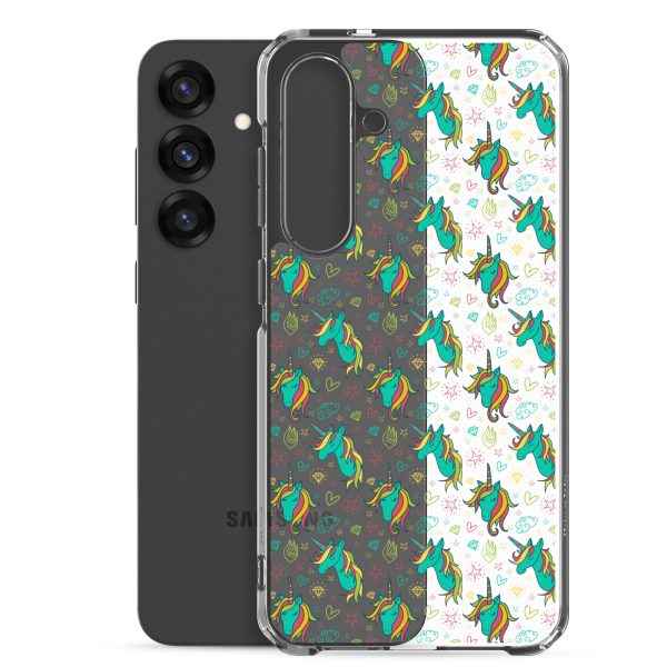 Colorful Unicorn Drawings Samsung Clear Case