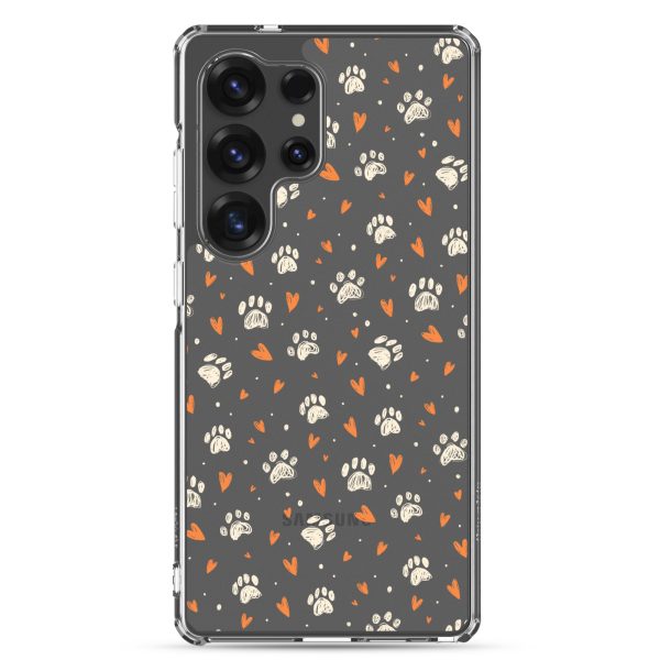 clear-case-for-samsung-samsung-galaxy-s25-ultra-case-on-phone-6a1e7832a7c2f.jpg Paws Prints Hearts Samsung Clear Case