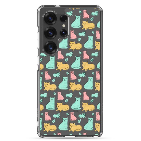 Cat Cute Colorful Samsung Clear Case