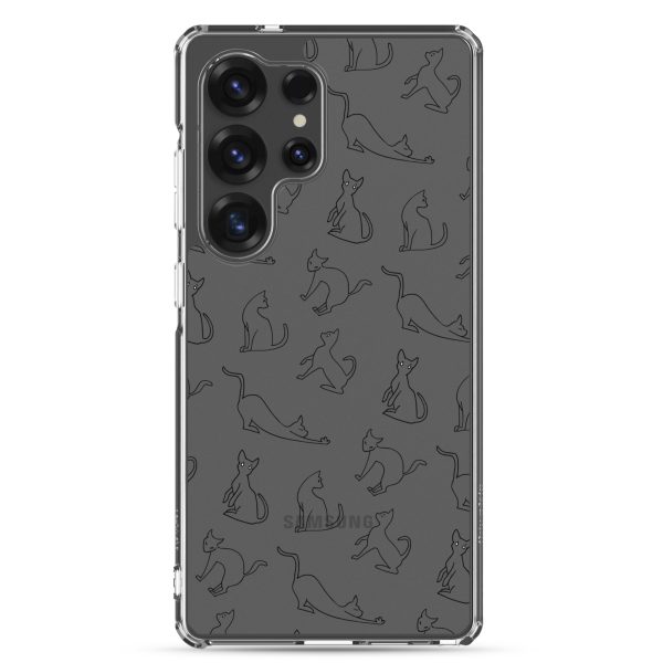 Cat Outline Samsung Clear Case