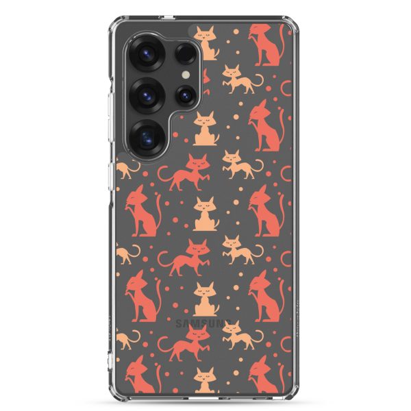 clear-case-for-samsung-samsung-galaxy-s25-ultra-case-on-phone-6a1e7b900640e.jpg Cat Silhouettes Seamless Samsung Clear Case