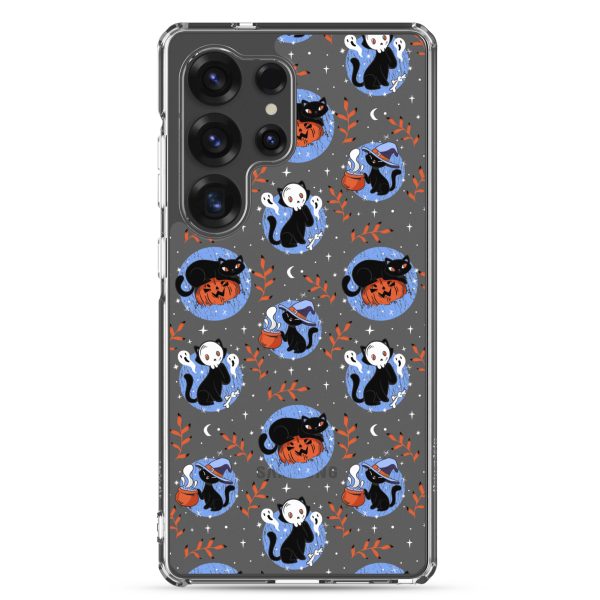 clear-case-for-samsung-samsung-galaxy-s25-ultra-case-on-phone-6a1e7be10303d.jpg Halloween Cats Samsung Clear Case