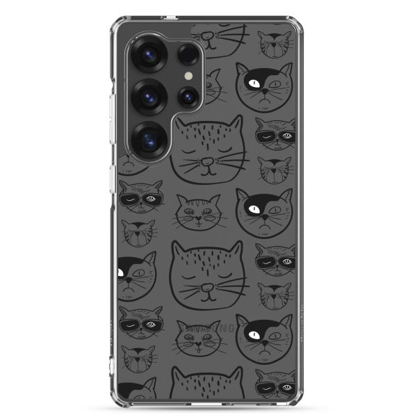 Cartoonish Cat Samsung Clear Case
