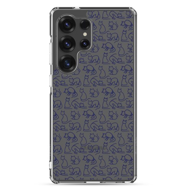 clear-case-for-samsung-samsung-galaxy-s25-ultra-case-on-phone-6a38fcb0857d5.jpg Simple Cat Outlines Samsung Clear Case