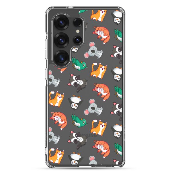 Cute Cartoon Animals Samsung Clear Case