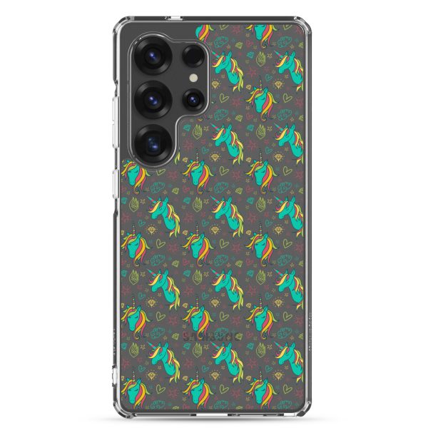 Colorful Unicorn Drawings Samsung Clear Case