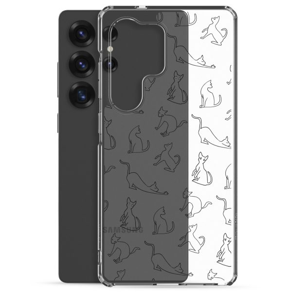 Cat Outline Samsung Clear Case