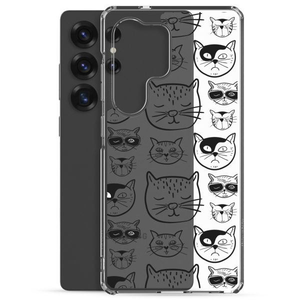 Cartoonish Cat Samsung Clear Case