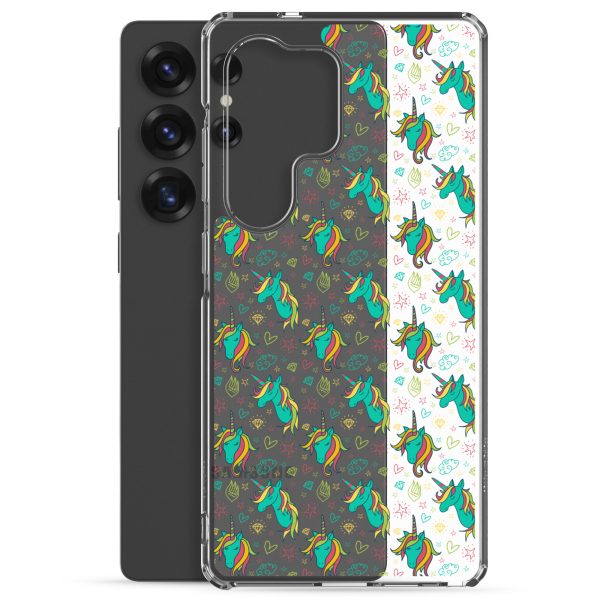 Colorful Unicorn Drawings Samsung Clear Case