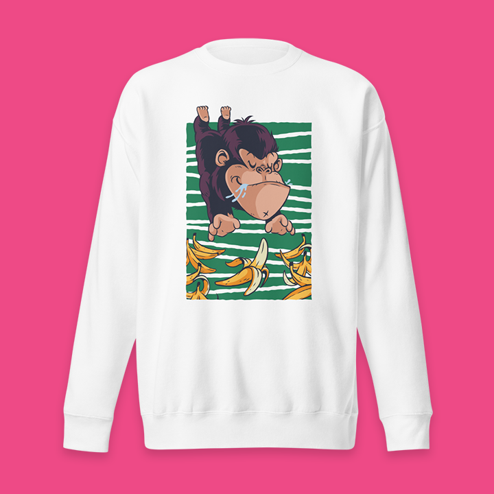 gorilla-sweatshirt Angry Gorilla Baseball Sweatshirt