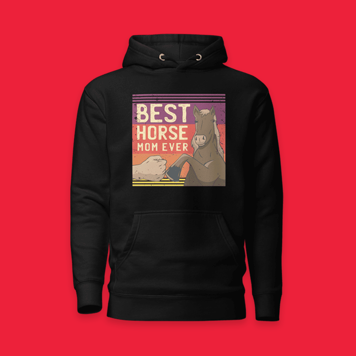 horse-hoodie Abstract Horse Hoodie