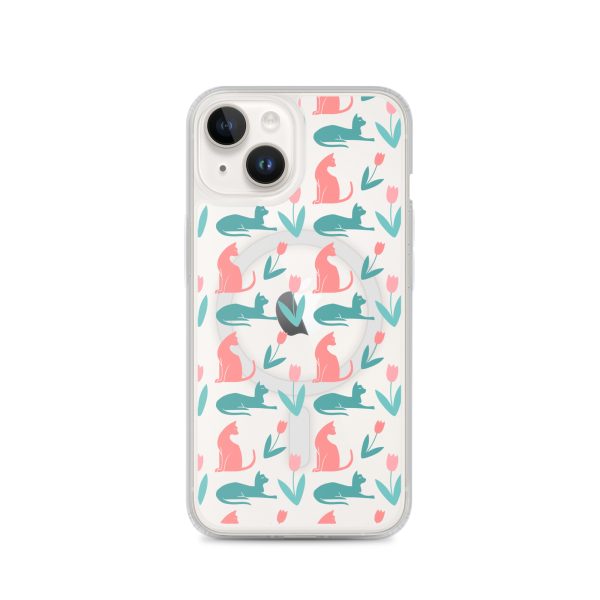 magsafe-clear-case-for-iphone-iphone-14-front-6a1d776304ebb.jpg Cat Silhouettes iPhone MagSafe Clear Case