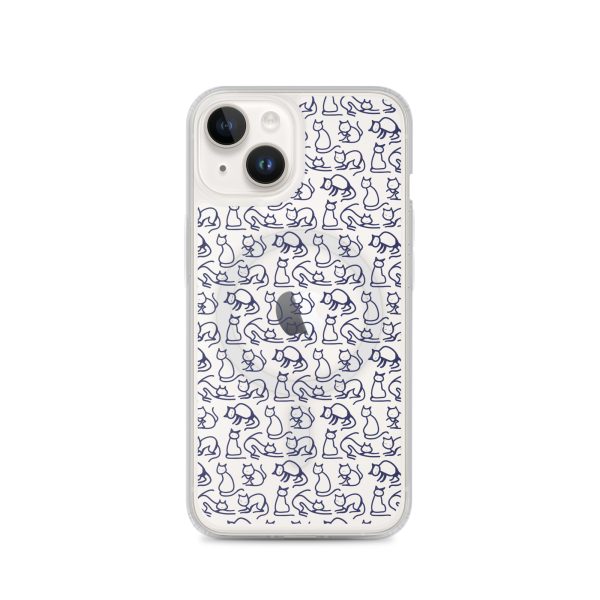 magsafe-clear-case-for-iphone-iphone-14-front-6a38fc80bad04.jpg Simple Cat Outlines iPhone MagSafe Clear Case