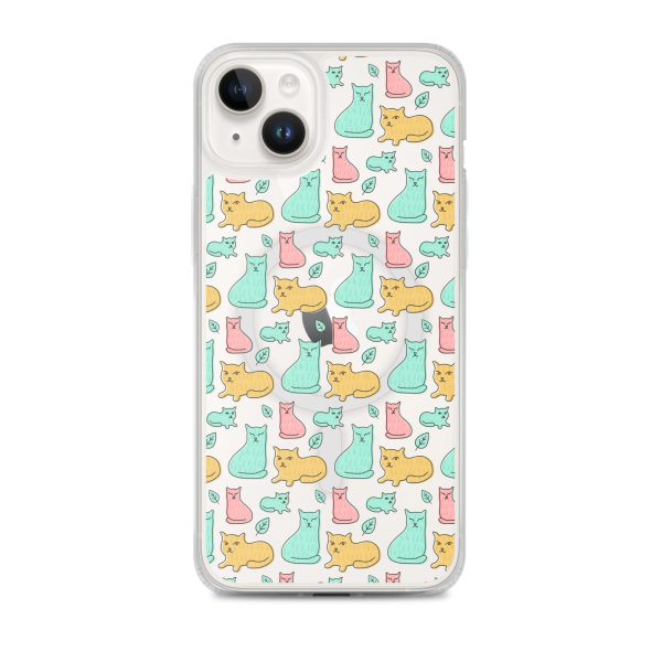 Cat Cute Colorful iPhone MagSafe Clear Case