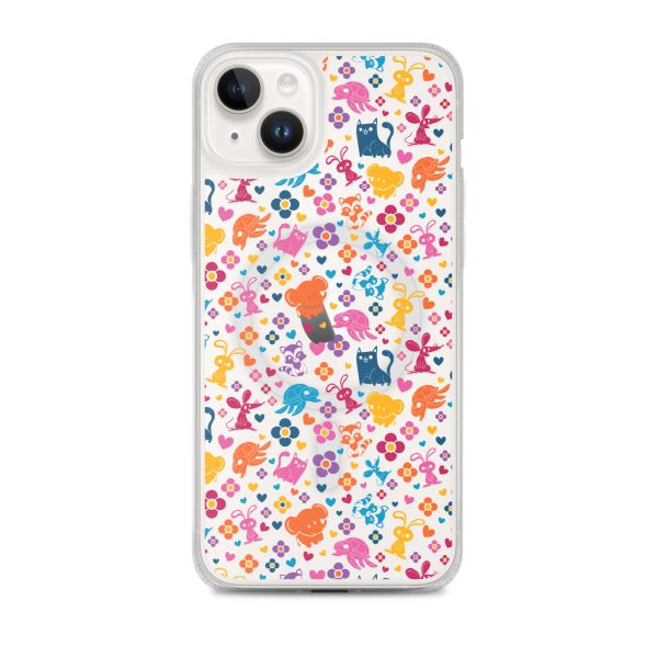 Colorful Animals and Heart iPhone MagSafe Clear Case