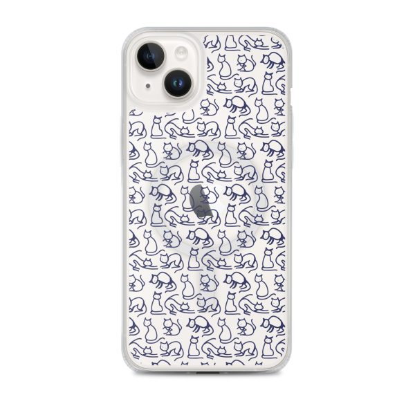 magsafe-clear-case-for-iphone-iphone-14-plus-front-6a38fc80bab66.jpg Simple Cat Outlines iPhone MagSafe Clear Case