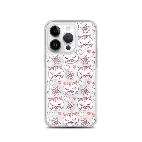 magsafe-clear-case-for-iphone-iphone-14-pro-front-6a1d77427edab.jpg Cat Flowers and Hearts iPhone MagSafe Clear Case