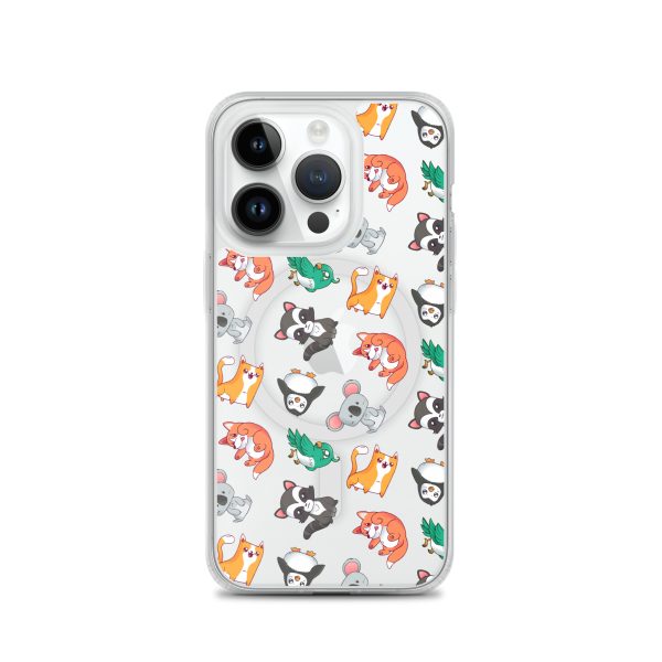 Cute Cartoon Animals iPhone MagSafe Clear Case