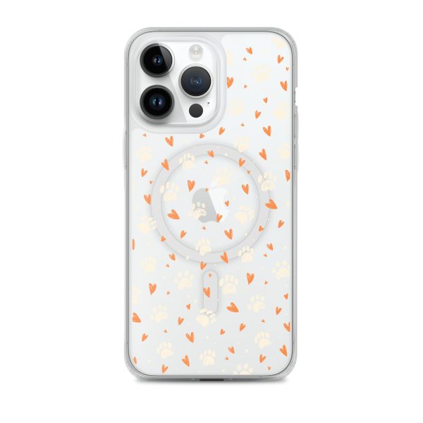 magsafe-clear-case-for-iphone-iphone-14-pro-max-front-6a1d747678159.jpg Paws Prints Hearts iPhone MagSafe Clear Case