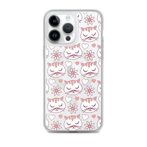 magsafe-clear-case-for-iphone-iphone-14-pro-max-front-6a1d77427e076.jpg Cat Flowers and Hearts iPhone MagSafe Clear Case