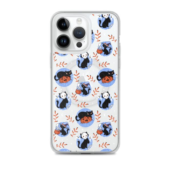 magsafe-clear-case-for-iphone-iphone-14-pro-max-front-6a1d78e15f1d6.jpg Halloween Cats iPhone MagSafe Clear Case