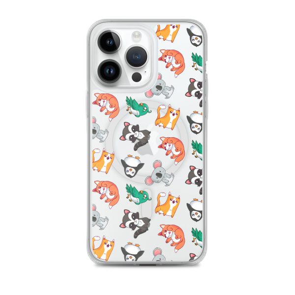 Cute Cartoon Animals iPhone MagSafe Clear Case