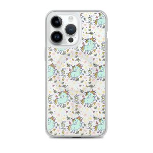 Hand-Drawn Unicorn iPhone MagSafe Clear Case