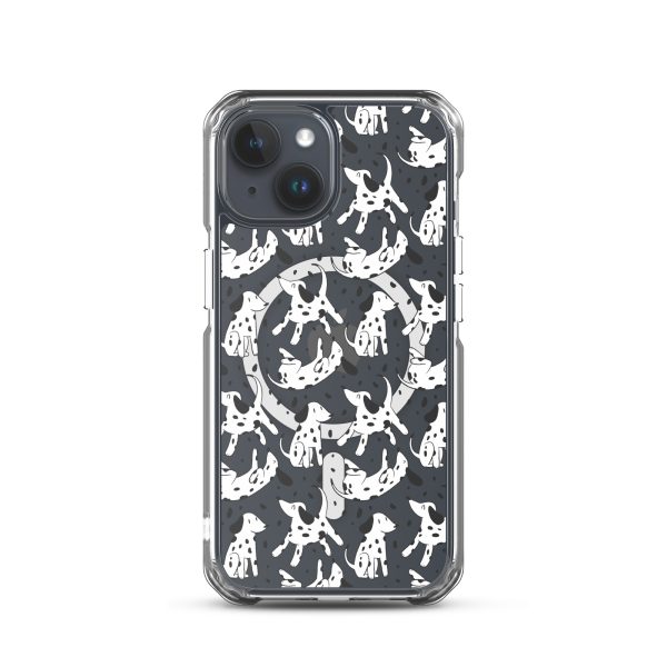 magsafe-clear-case-for-iphone-iphone-15-front-6a1d73acb3490.jpg Dalmatian Dog iPhone MagSafe Clear Case