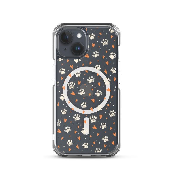 magsafe-clear-case-for-iphone-iphone-15-front-6a1d747678499.jpg Paws Prints Hearts iPhone MagSafe Clear Case