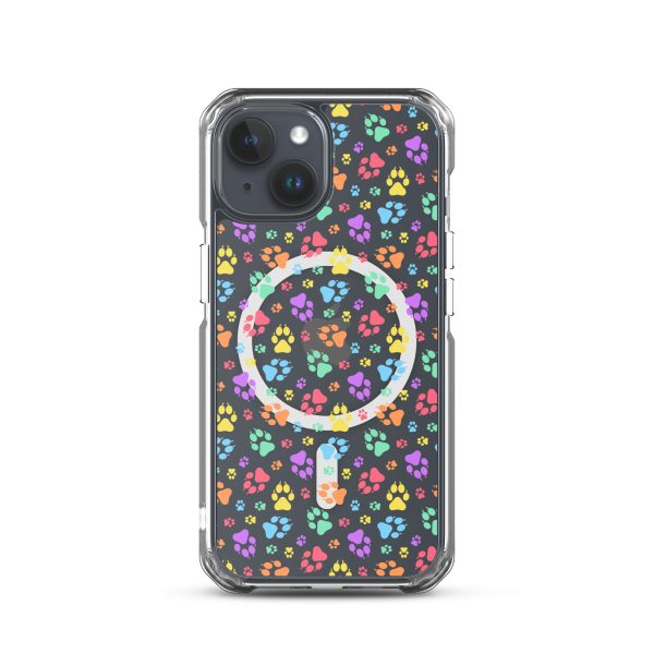 magsafe-clear-case-for-iphone-iphone-15-front-6a1d74edc35a7.jpg Puppy Paw Prints iPhone MagSafe Clear Case