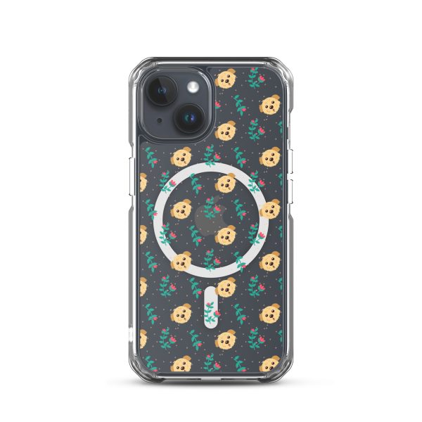 magsafe-clear-case-for-iphone-iphone-15-front-6a1d76123c8da.jpg Dogs and Flowers iPhone MagSafe Clear Case