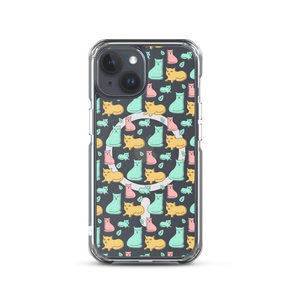 Cat Cute Colorful iPhone MagSafe Clear Case