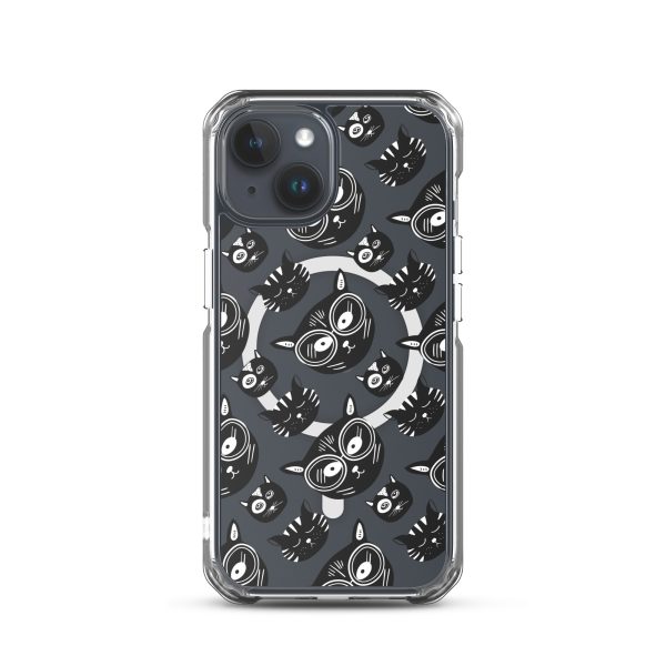 magsafe-clear-case-for-iphone-iphone-15-front-6a1d79f8e75ba.jpg Funky Cats iPhone MagSafe Clear Case