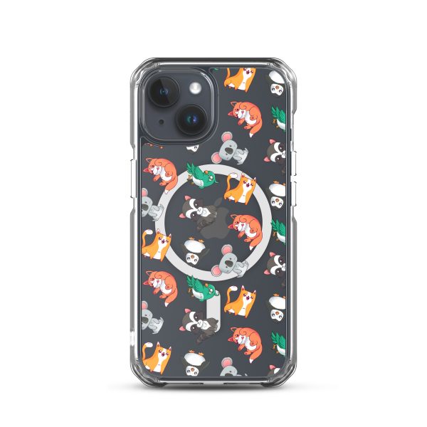 Cute Cartoon Animals iPhone MagSafe Clear Case