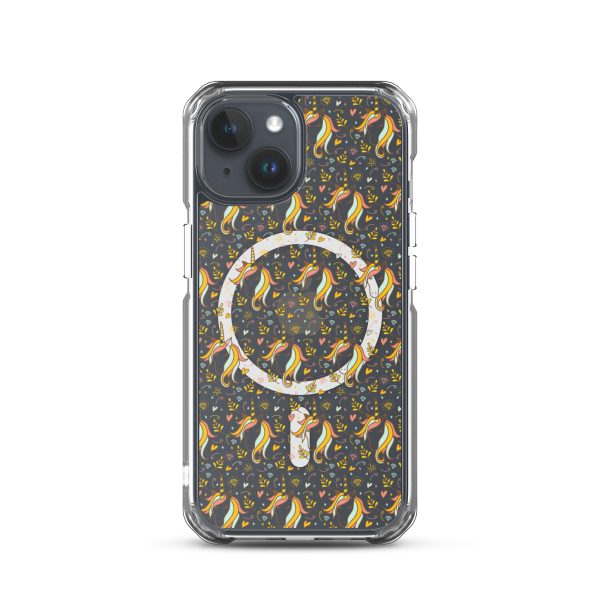 Unicorn Doodle iPhone MagSafe Clear Case