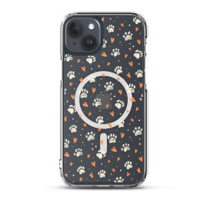 magsafe-clear-case-for-iphone-iphone-15-plus-front-6a1d747676f0a.jpg Paws Prints Hearts iPhone MagSafe Clear Case