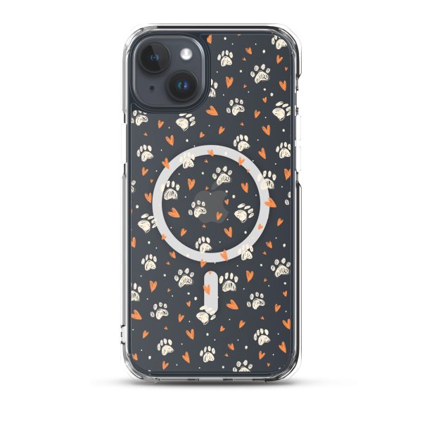 magsafe-clear-case-for-iphone-iphone-15-plus-front-6a1d747676f0a.jpg Paws Prints Hearts iPhone MagSafe Clear Case