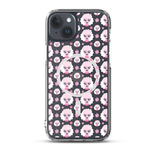 magsafe-clear-case-for-iphone-iphone-15-plus-front-6a1d74a1700b6.jpg Pink Poodle iPhone MagSafe Clear Case