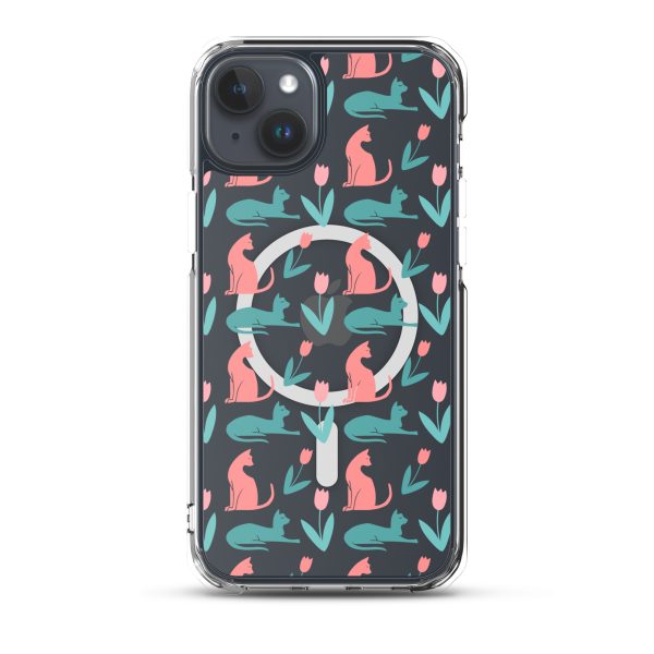 magsafe-clear-case-for-iphone-iphone-15-plus-front-6a1d776304f89.jpg Cat Silhouettes iPhone MagSafe Clear Case