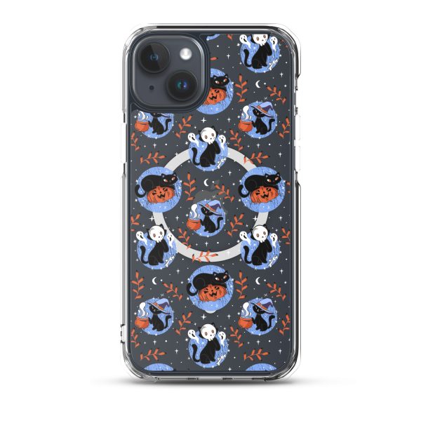 magsafe-clear-case-for-iphone-iphone-15-plus-front-6a1d78e15d8a6.jpg Halloween Cats iPhone MagSafe Clear Case